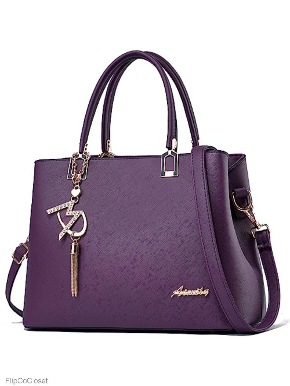 Women's Satchel Handbag PU Leather Top Handle Tote with Removable Strap